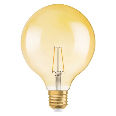 Lampada VINTAGE 1906 CL GLOBE125 Filamento vetro trasparente ORO 22 non dimmerabile 2.5W 825 E27