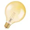 Lampada VINTAGE 1906 CL GLOBE125 Filamento vetro trasparente ORO 22 non dimmerabile 2.5W 825 E27