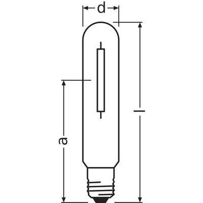 Lampadina a scarica di sodio NAV T 100 SUPER 4Y 100W E40
