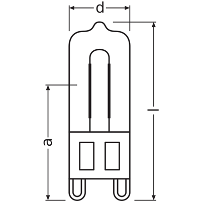 Lampadina alogena HALOPIN 66733 ECO 33W G9