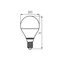 Lampadina IQ-LED 5,5W 2700K E14 G45 bianca