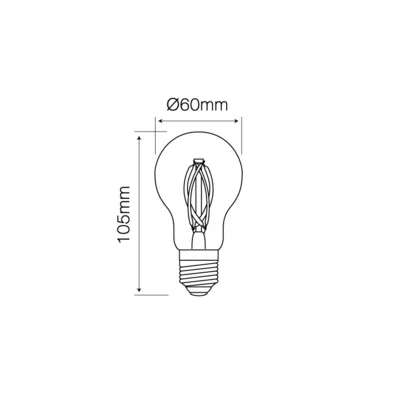 Lampadina LED decorativa 4W A60 4000K trasparente