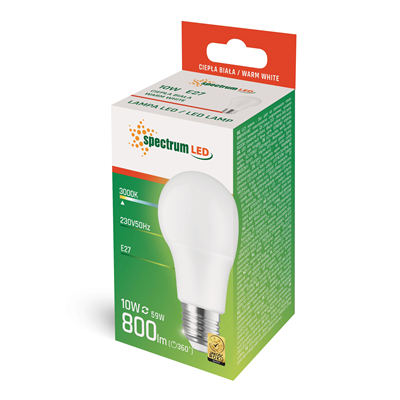 Lampadina LED SPECTRUM GLS 10W 230V E27 270 gradi WW