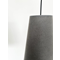 Lámpara colgante ALANYA E27 IP20, negra con pantalla gris