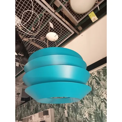 Lámpara colgante fluorescente Le Soleil, turquesa