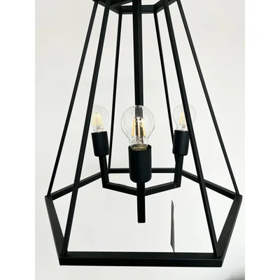 Lámpara colgante GEOMETRIC 3 E27 IP20, negro