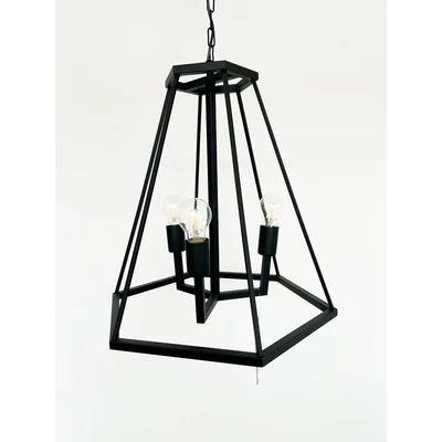 Lámpara colgante GEOMETRIC 3 E27 IP20, negro