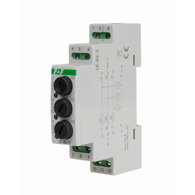 Lámpara de control 3 LEDs 3×230 V+N verde