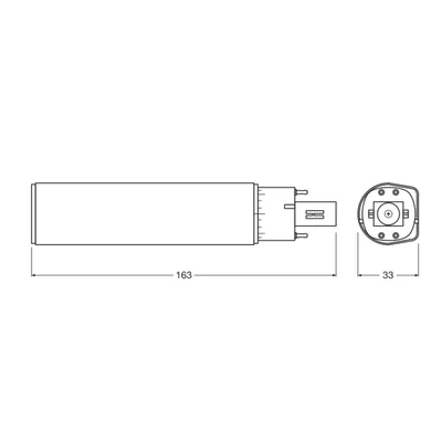 Lámpara de ECG LED DULUX D E FR 26, alimentación de CA, 10 W, 830 G24q-3