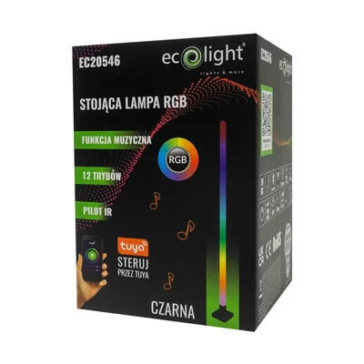 Lámpara de pie musical RGB TUYA BLACK