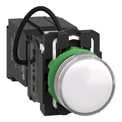 Lámpara de señal de plástico LED blanca típica de 400 V