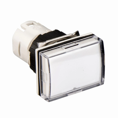 Lámpara de señalización LED rectangular blanca