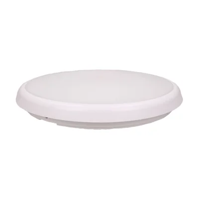 Lámpara de techo LED CERS de 22 W con sensor de movimiento por microondas, 2000 lm, IP65, 4000 K, policarbonato blanco lechoso, regulable.