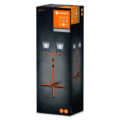Lámpara de trabajo LED con trípode, 2x50 W, 4000 K