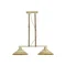 Lampara Double 2 x E27 (Incl.) Metal Arena