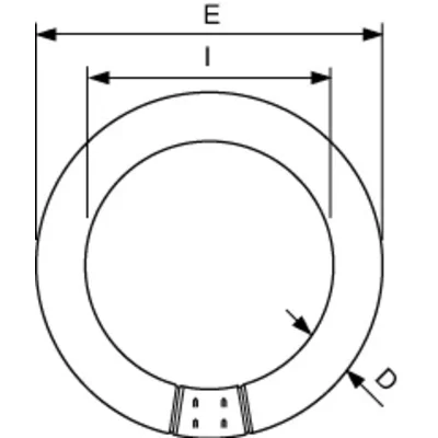Lámpara fluorescente circular 32W G10q 2375lm NW