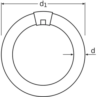 Lámpara fluorescente circular no integrada 32W G10q 84V 2200lm CW