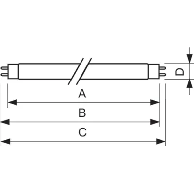 Lámpara fluorescente lineal 36W, 103V, G13