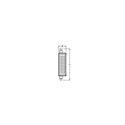 Lámpara LED LINE R7S 19W 840 Transparente R7s