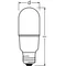 Lámpara LED PCR Classic Stick Lamp 8.5W 827 con casquillo E27 esmerilado