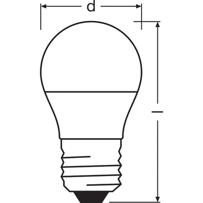 Lámpara LED STAR CLASSIC P 4.9W 827 Esmerilada E27