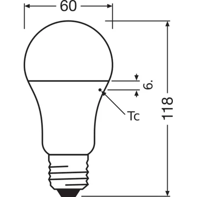 Lámpara LED VALUE CLASSIC A 100, 13 W/3000 K, casquillo E27