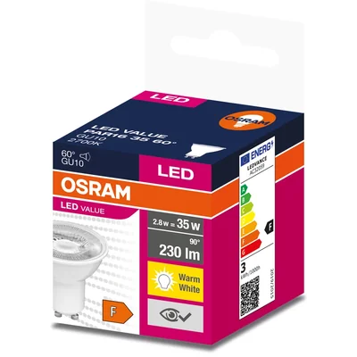 Lámpara LED VALUE no regulable PAR16 35 60° 2,8 W 827 230 V GU10