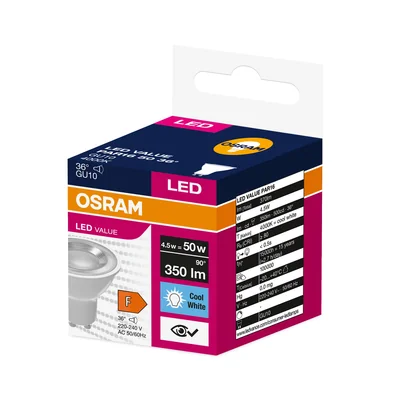 Lámpara LED VALUE no regulable PAR16 50 36° 4,5 W 840 230 V GU10