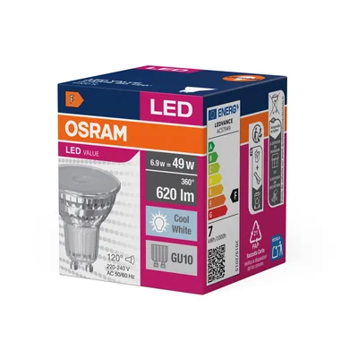 Lámpara LED VALUE no regulable PAR16 80 120° 6,9 W 840 GU10