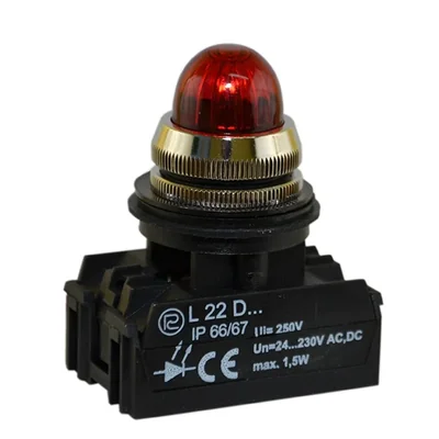 Lámpara PROMET L22G/24V/W3 roja