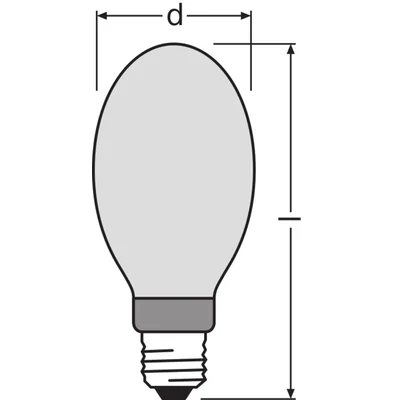 Lampe à décharge revêtue HQI E D 250W E40