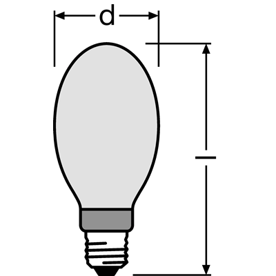 Lampe aux halogénures métalliques HQI E 150W NDL E27