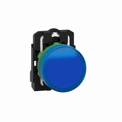 Lampe de signalisation bleue LED 230-240V plastique, typique