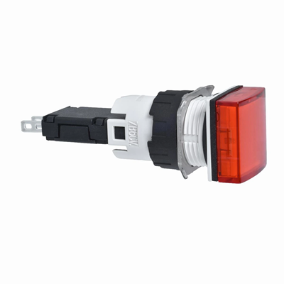 Lampe de signalisation LED rouge 12-24V carrée