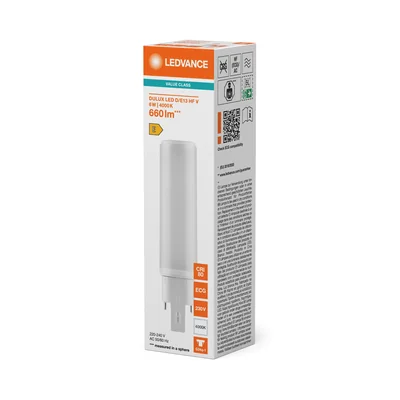 Lampe DULUX LED D/E13HF V 6W 840 G24Q-1 LEDV LEDVANCE