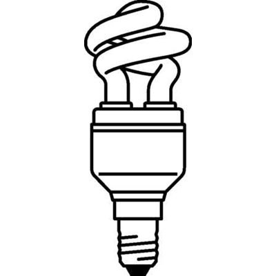 Lampe fluocompacte intégrée 5W E14 230V 250lm WW