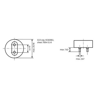 Lampe fluorescente linéaire non intégrée 15W G13 55V 1000lm CW