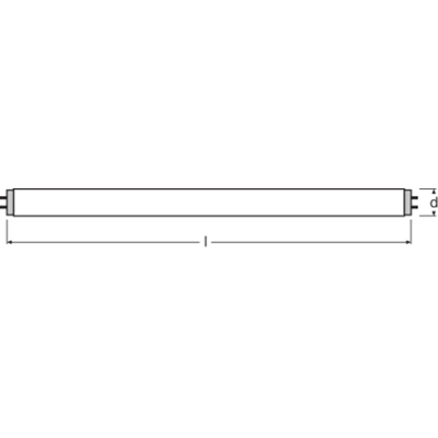 Lampe fluorescente linéaire non intégrée 18W G13 1350lm NW