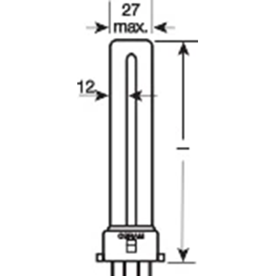 Lampe fluorescente non intégrée Dulux S/E 9W 2G7 600lm NW