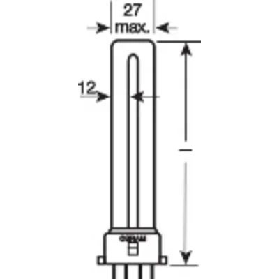 Lampe fluorescente non intégrée Dulux S/E 9W 2G7 600lm NW