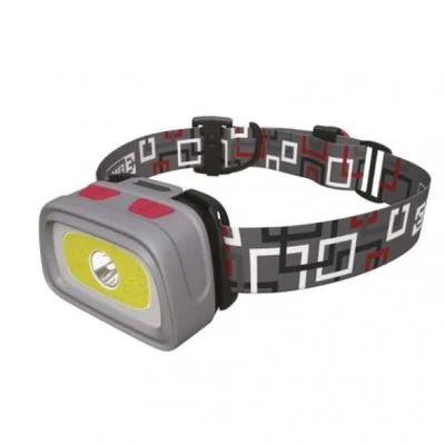 Lampe frontale LED COB + CREE 330 lm, autonomie de 65 m, 3 piles AAA