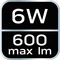 Lampe frontale rechargeable 600 lm, chargement magnétique USB, LED CREE XPG3