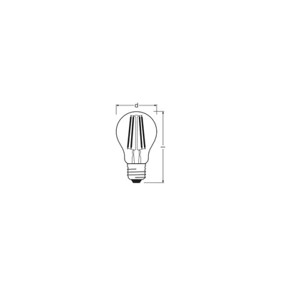 Lampe LED de remplacement CLASSIC A DIM 11W 827 Transparent E27
