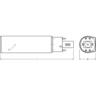 Lampe LED DULUX D/E18HF V 7W 840 G24Q-2 LEDV LEDVANCE