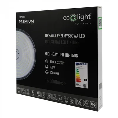 Lampe LED industrielle haut de gamme 150 W 4000 K 15000 lm IP65