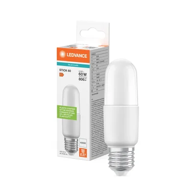 Lampe LED PERFORMANCE CLASS CLASSIC STICK 60 FR non-dimmable 8W/840 E27 LEDVANCE