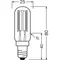 Lampe LED PERFORMANCE CLASS SPÉCIALE T26 Filament en verre transparent 40 non-dimmable 4,2 W/827 E14 LEDVANCE