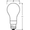 Lampe LED PERFORMANCE CLASSIQUE A verre dépoli 150 DIM 18W/827 E27 LEDVANCE