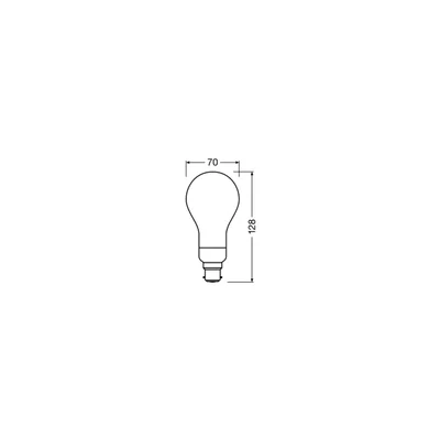 Lampe LED PERFORMANCE CLASSIQUE A verre dépoli 150 DIM 18W/827 E27 LEDVANCE
