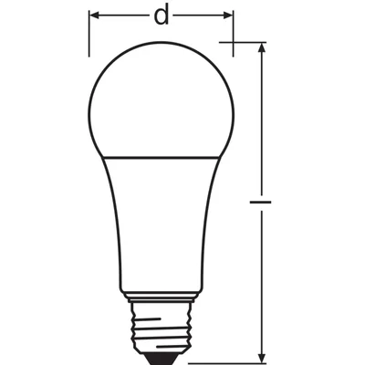 Lampe LED PERFORMANCE CLASSIQUE CLASSIQUE A 100 FR DIM 14W/827 E27 LEDVANCE